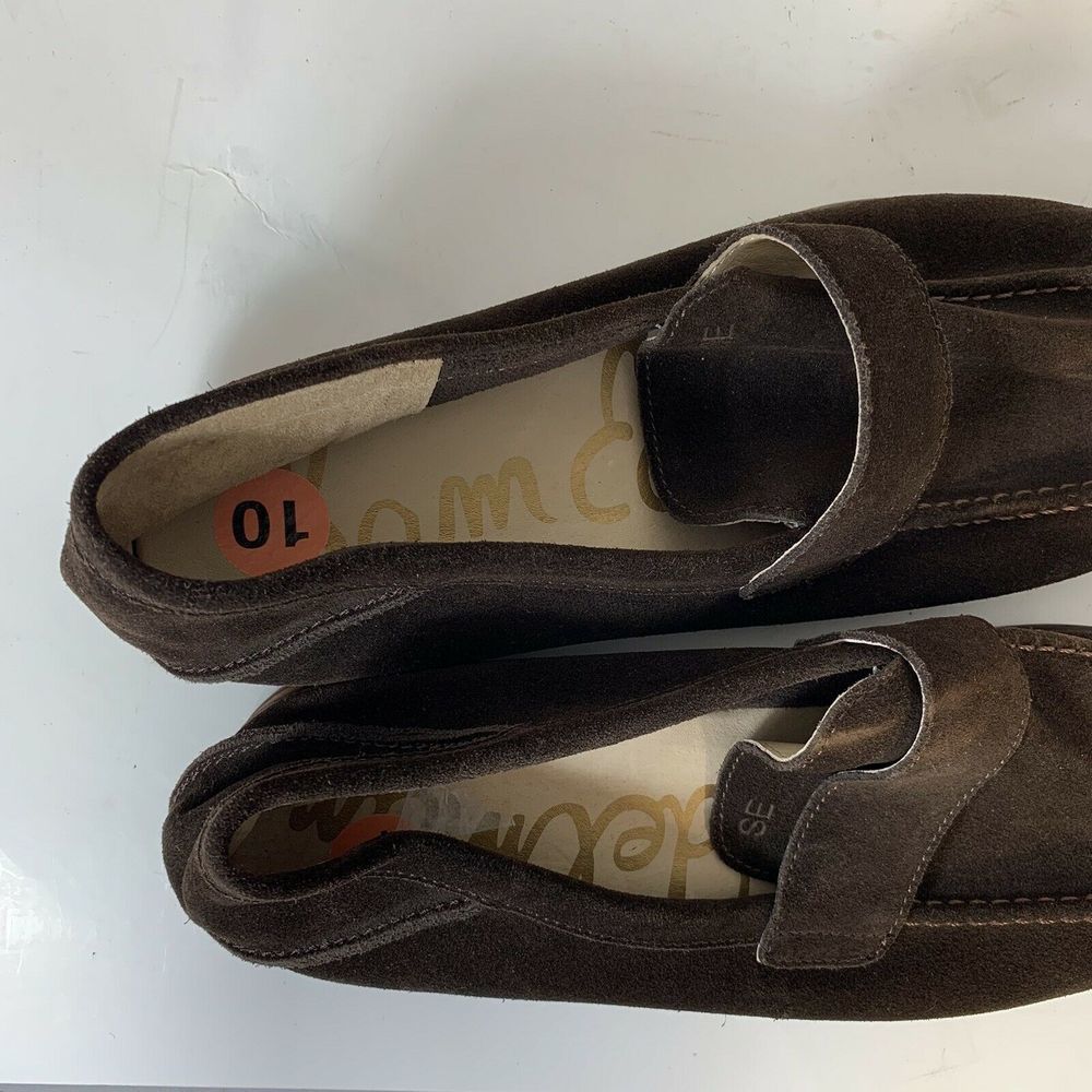 NWOB Sam Edelman Ethan Suede Brown Loafers Size 10 - Picture 6 of 7